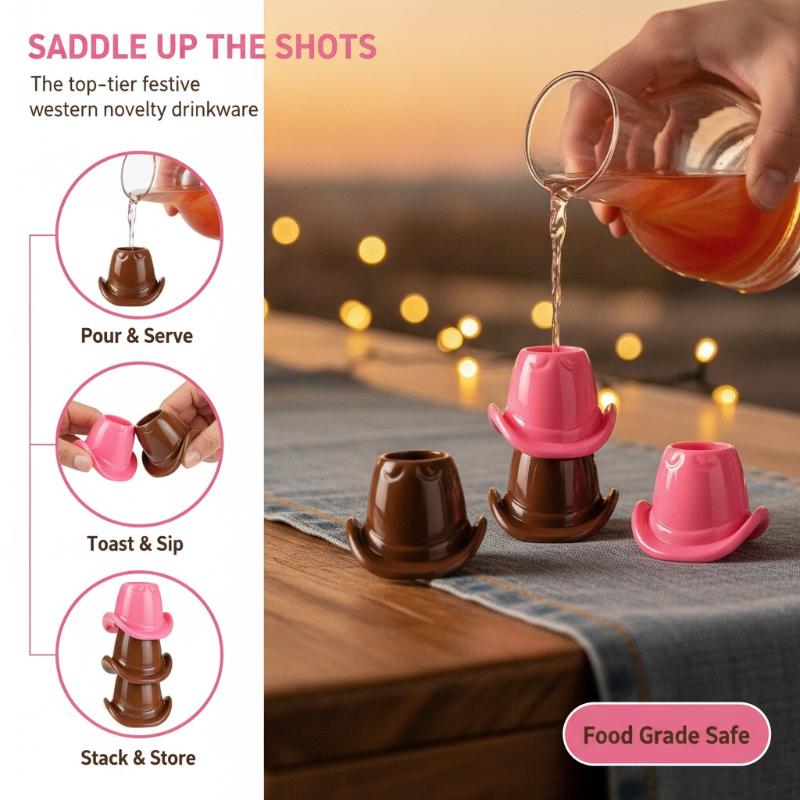 Unbreakable Cowboy Hat Shaped  - Wine Beer Hat recension och pris